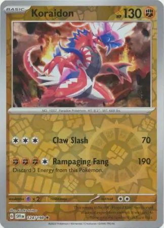 Scarlet & Violet Koraidon #124/198 reverse holo
